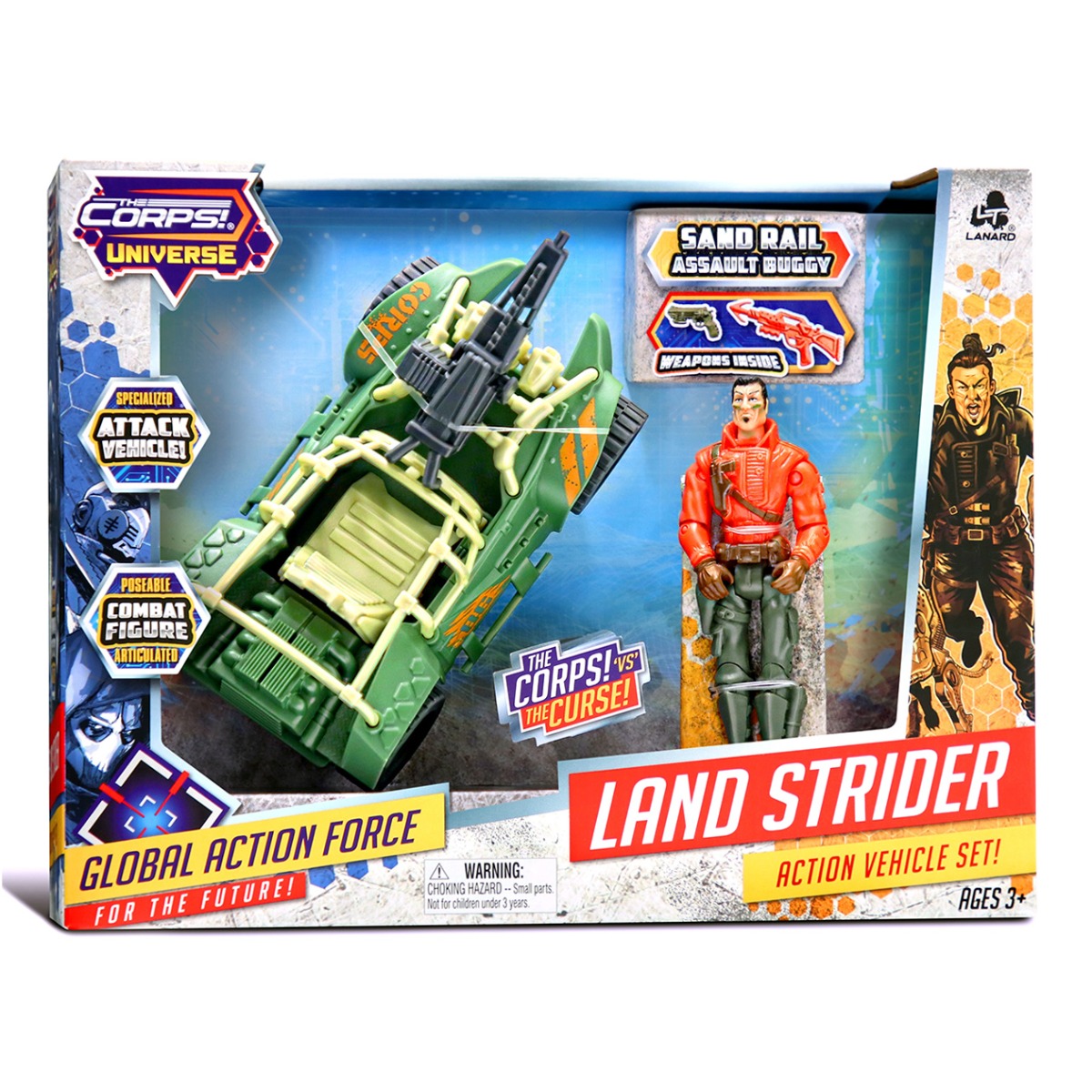Tanc de lupta cu figurina, Sand Rail, The Corps Universe, Lanard Toys Corps