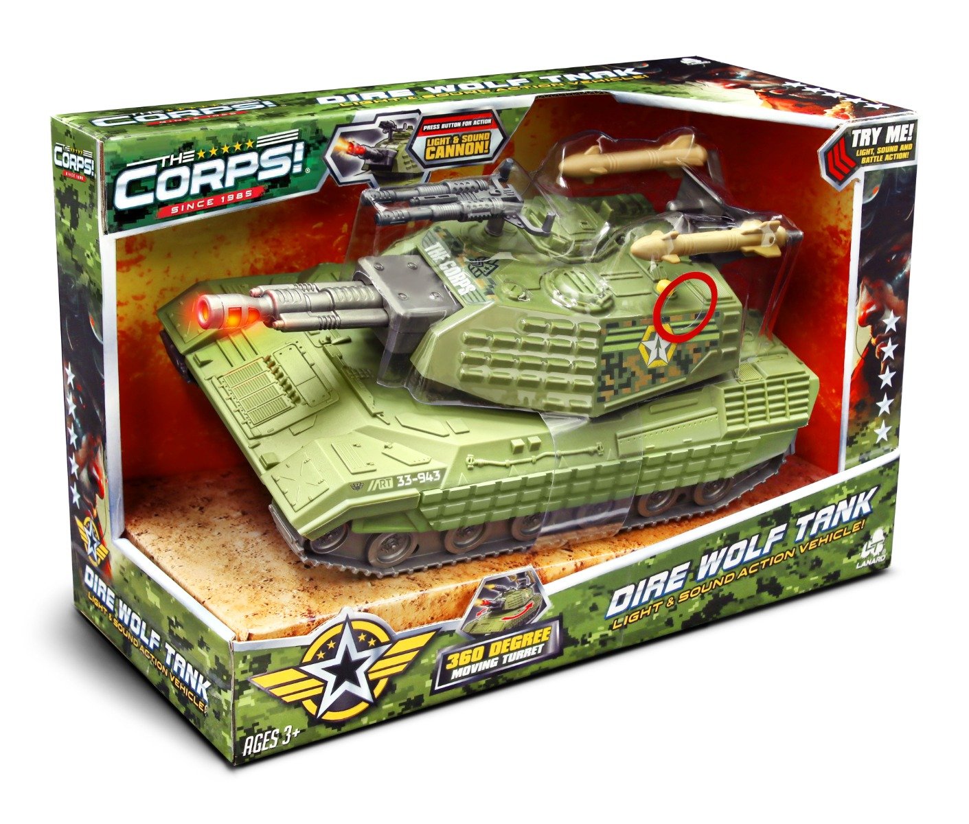 Tanc cu lumini si sunete, The Corps Universe, Lanard Toys