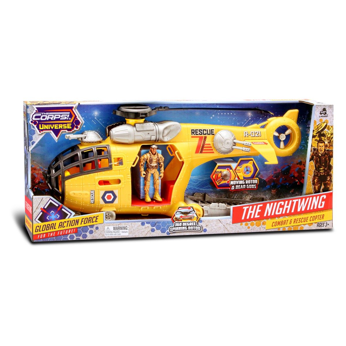 Set elicopter cu figurina, Nightwing, The Corps Universe, Lanard Toys Corps imagine noua responsabilitatesociala.ro