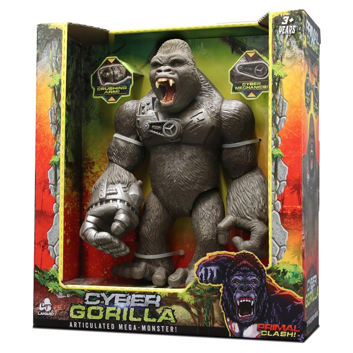 Figurina articulata, Cyber Gorila, Lanard Toys, Jurassic Clash, 27 cm