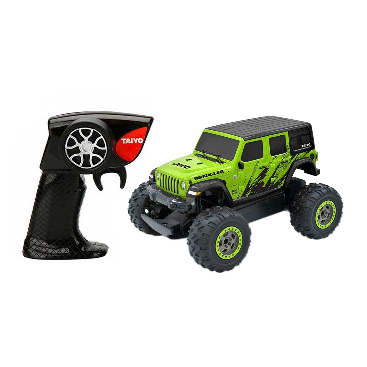 Masina de teren cu telecomanda, Taiyo, Jeep Wrangler Sahara Unlimited, Verde, 1:22