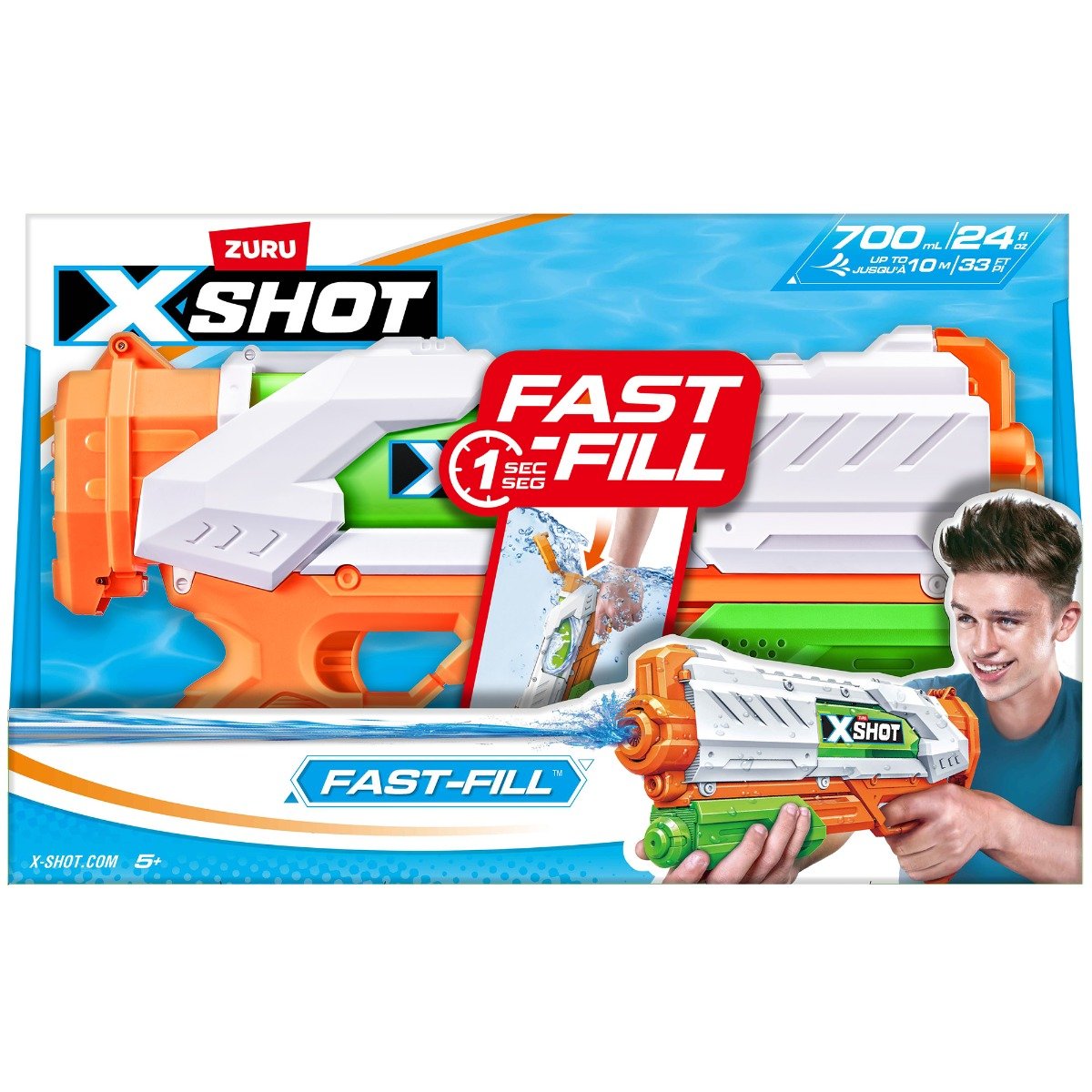 Pistol cu apa, X-Shot, Fast Fill, Blaster Mediu