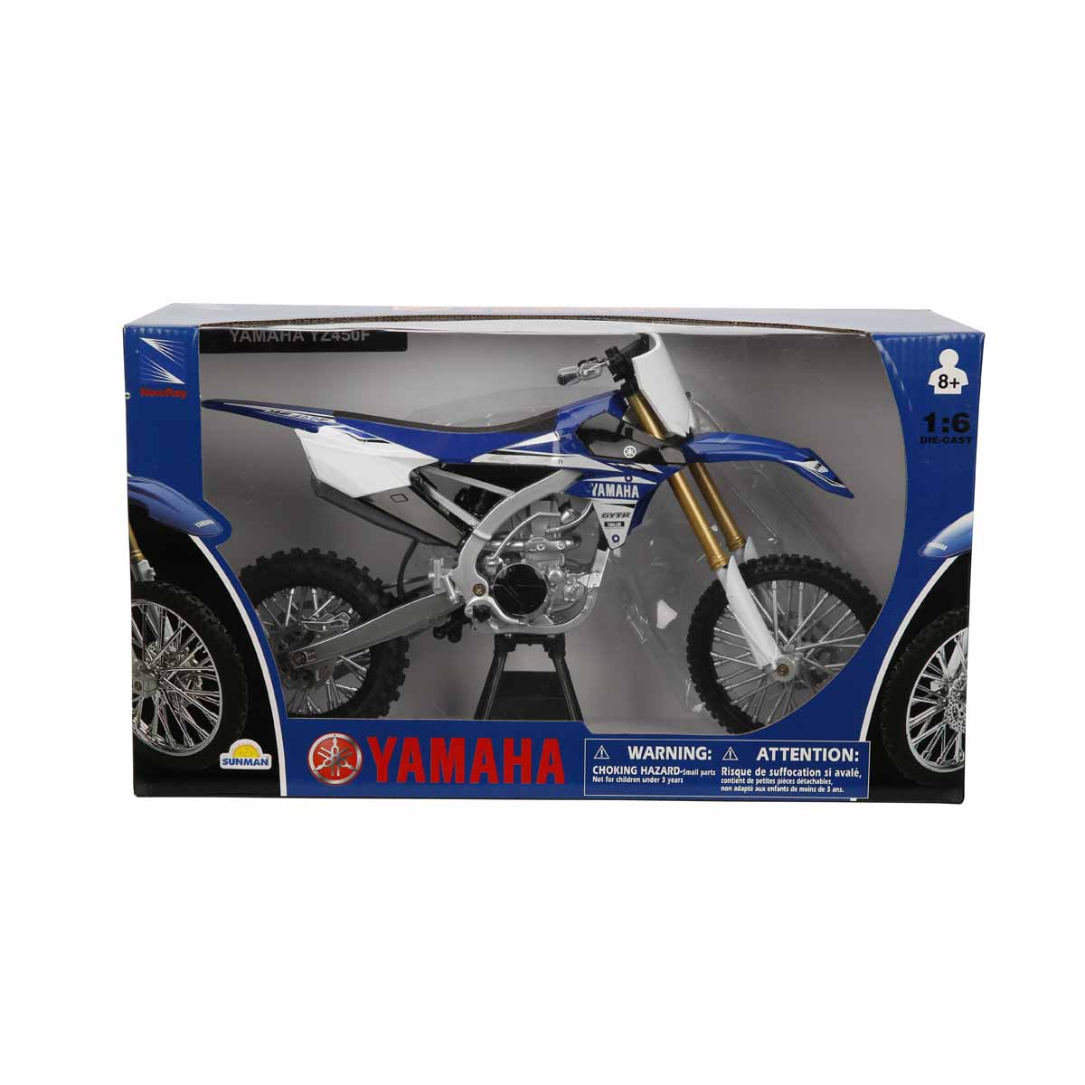 Motocicleta metalica, New Ray, Yamaha YZ450F Cross 2022, 1:6