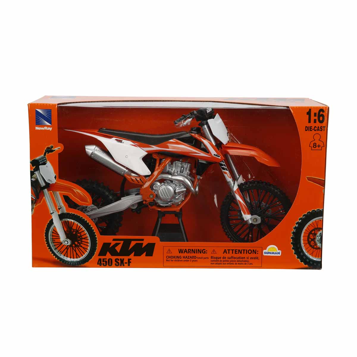 Motocicleta metalica, New Ray, KTM 450 SX-F 2018, 1:6