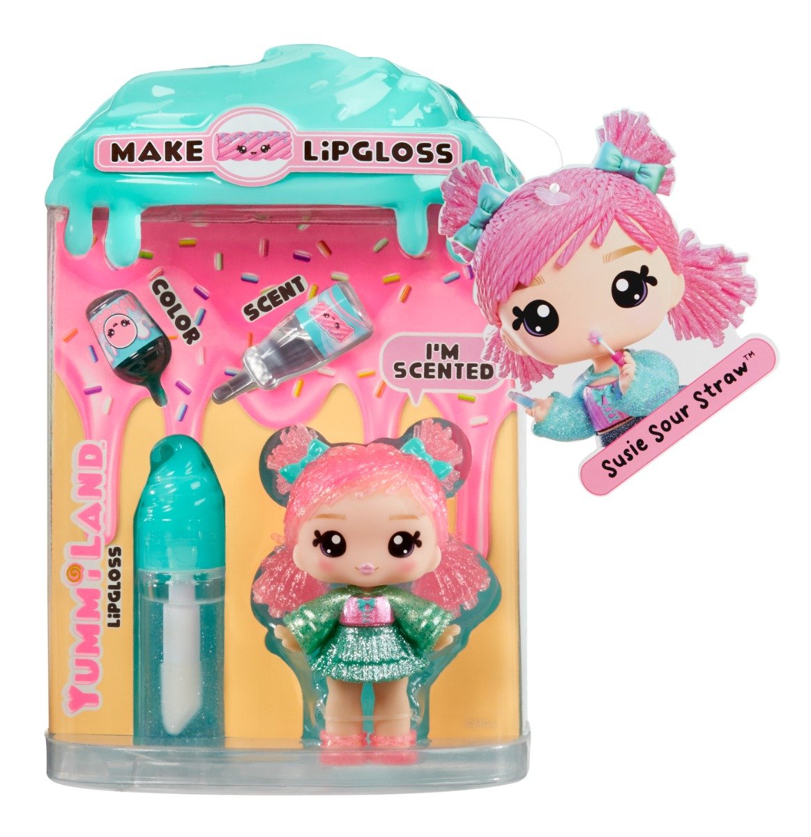 Papusa Yummiland, Lipgloss Doll S2, Susie Sour Straw, 525479EUC
