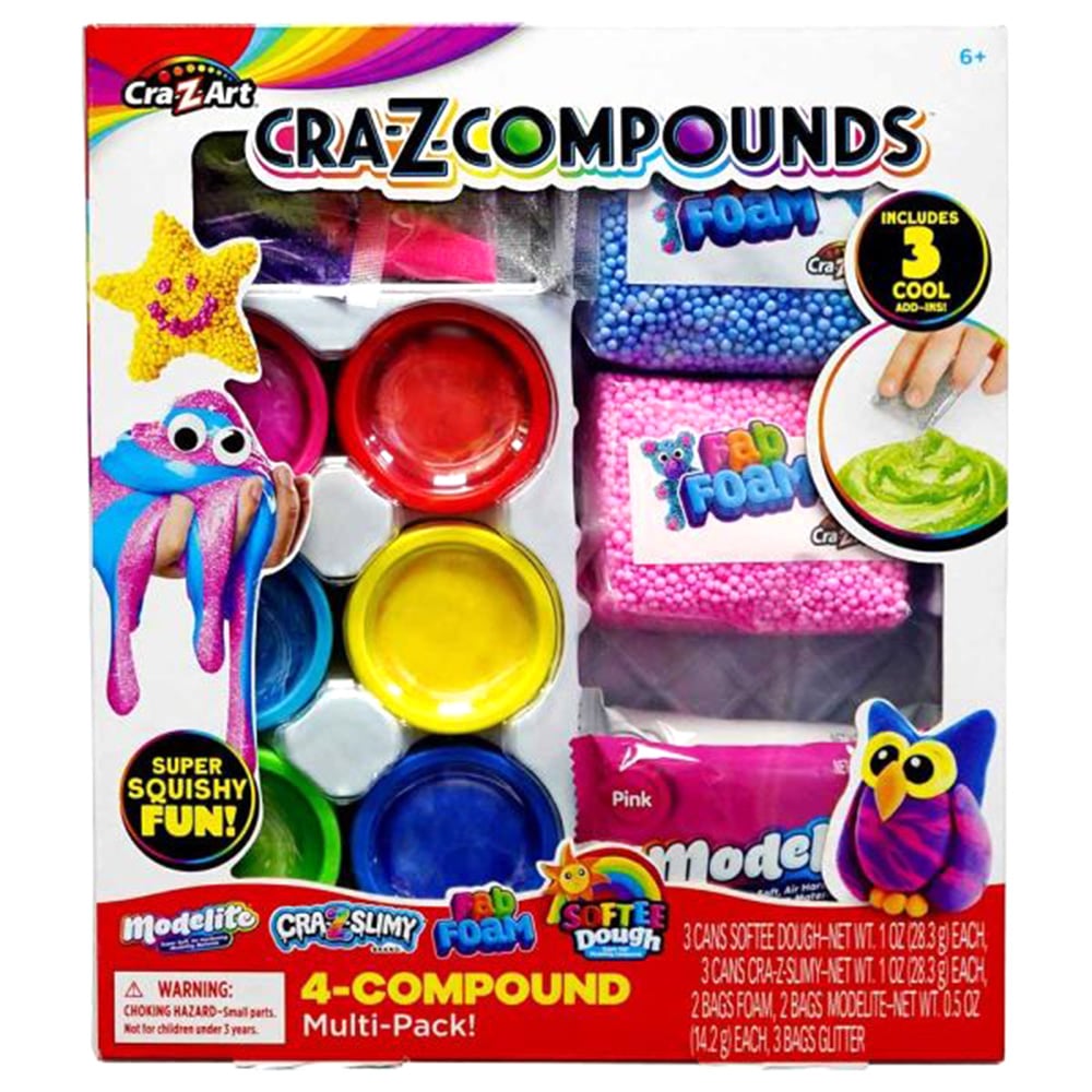 Set de creat slime cu sclipici, Cra-Z-Art, Cra-Z Compounds, 3 Ads-in Cool