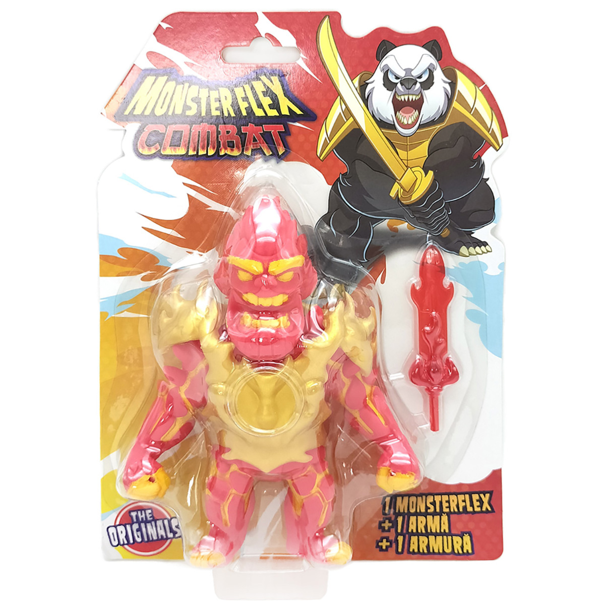 Figurina Monster Flex Combat, Monstrulet care se intinde, Fire Monster