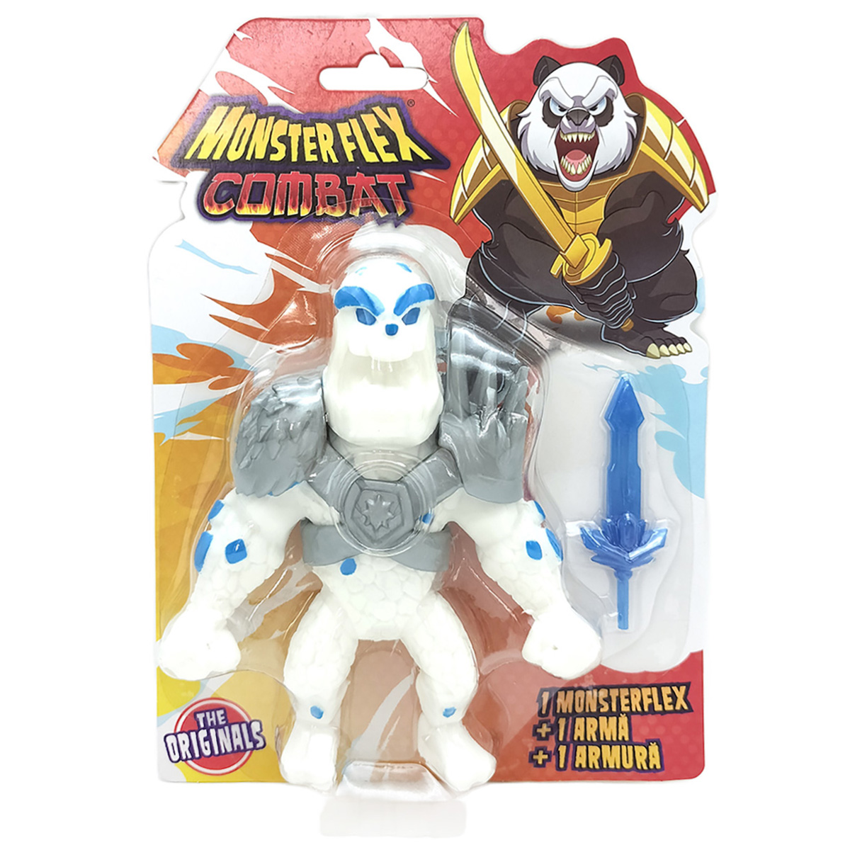 Figurina Monster Flex Combat, Monstrulet care se intinde, Ice Monster
