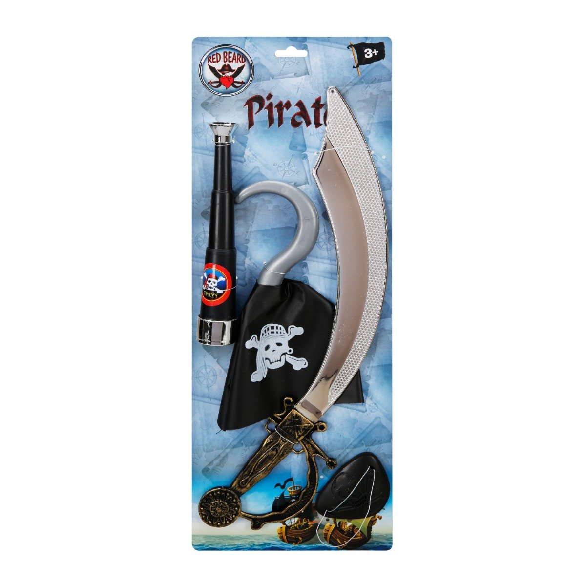 Set arma piratilor Red Beard, Sabie Arma imagine 2022 protejamcopilaria.ro