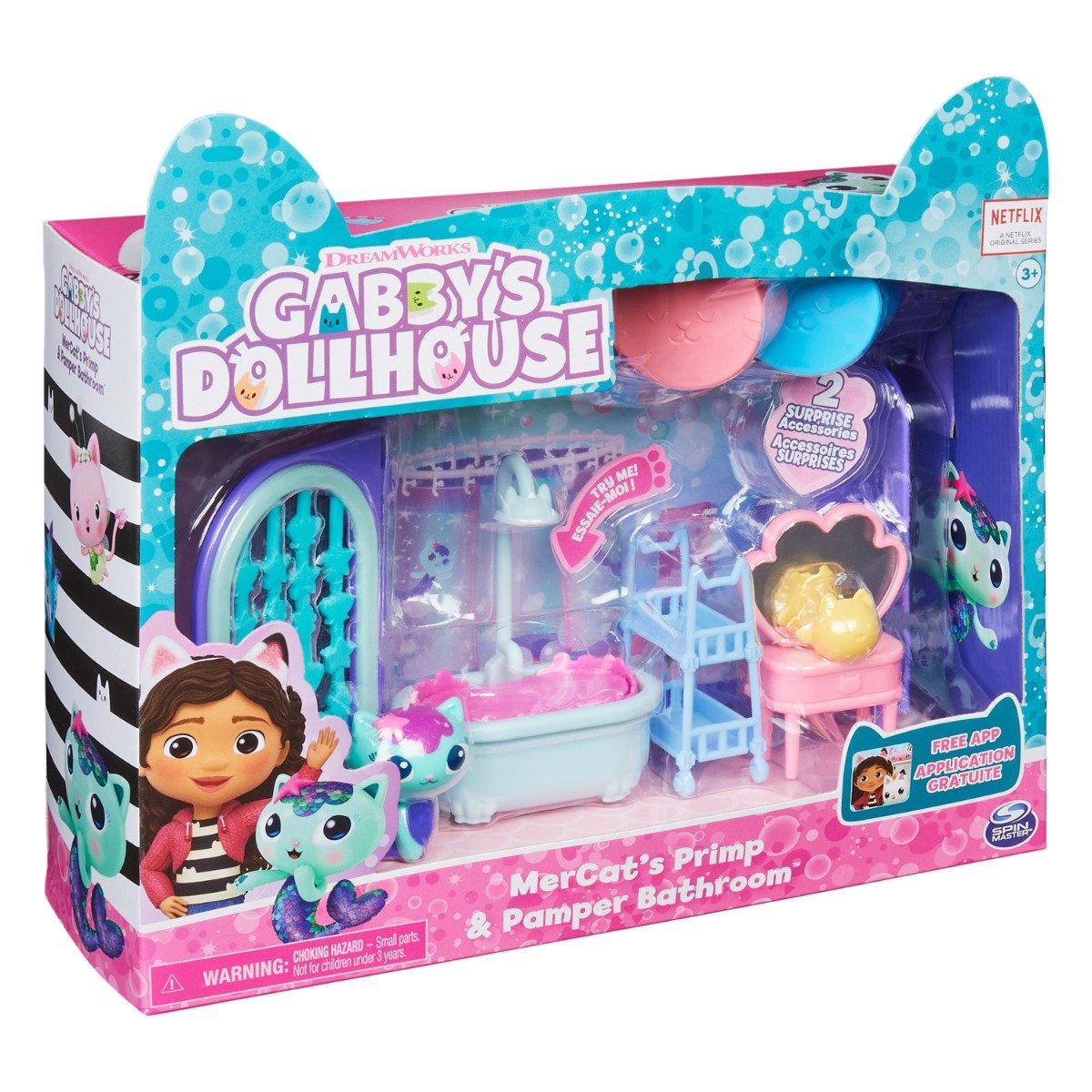 Set de joaca, Baie cu accesorii, Gabby’s Dollhouse, 20130504 20130504 imagine noua responsabilitatesociala.ro