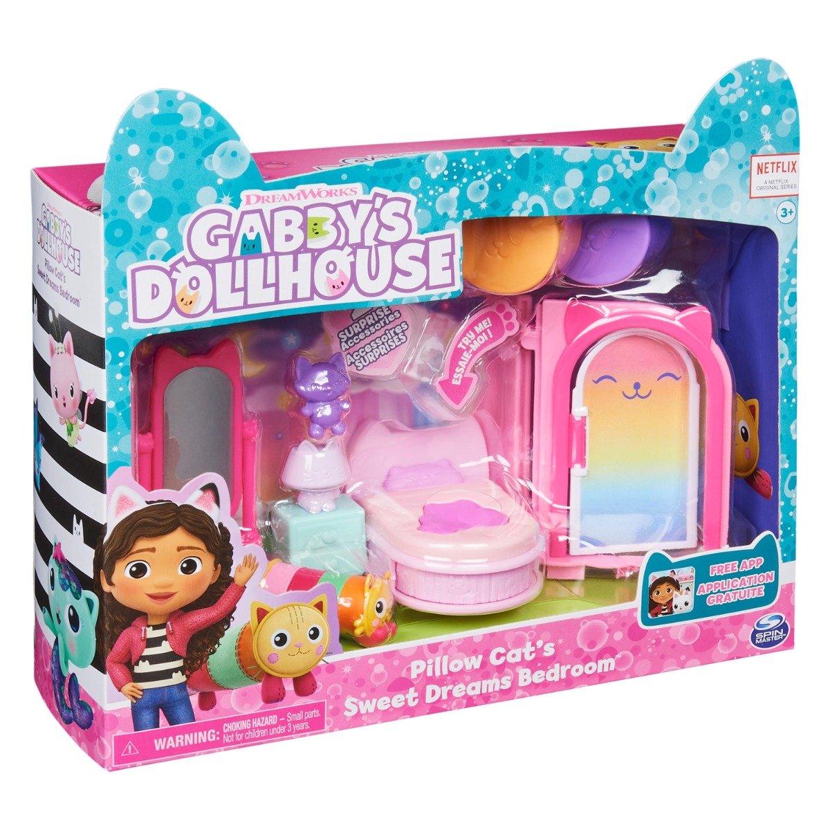 Set de joaca, Dormitor cu accesorii, Gabby's Dollhouse, 20130505