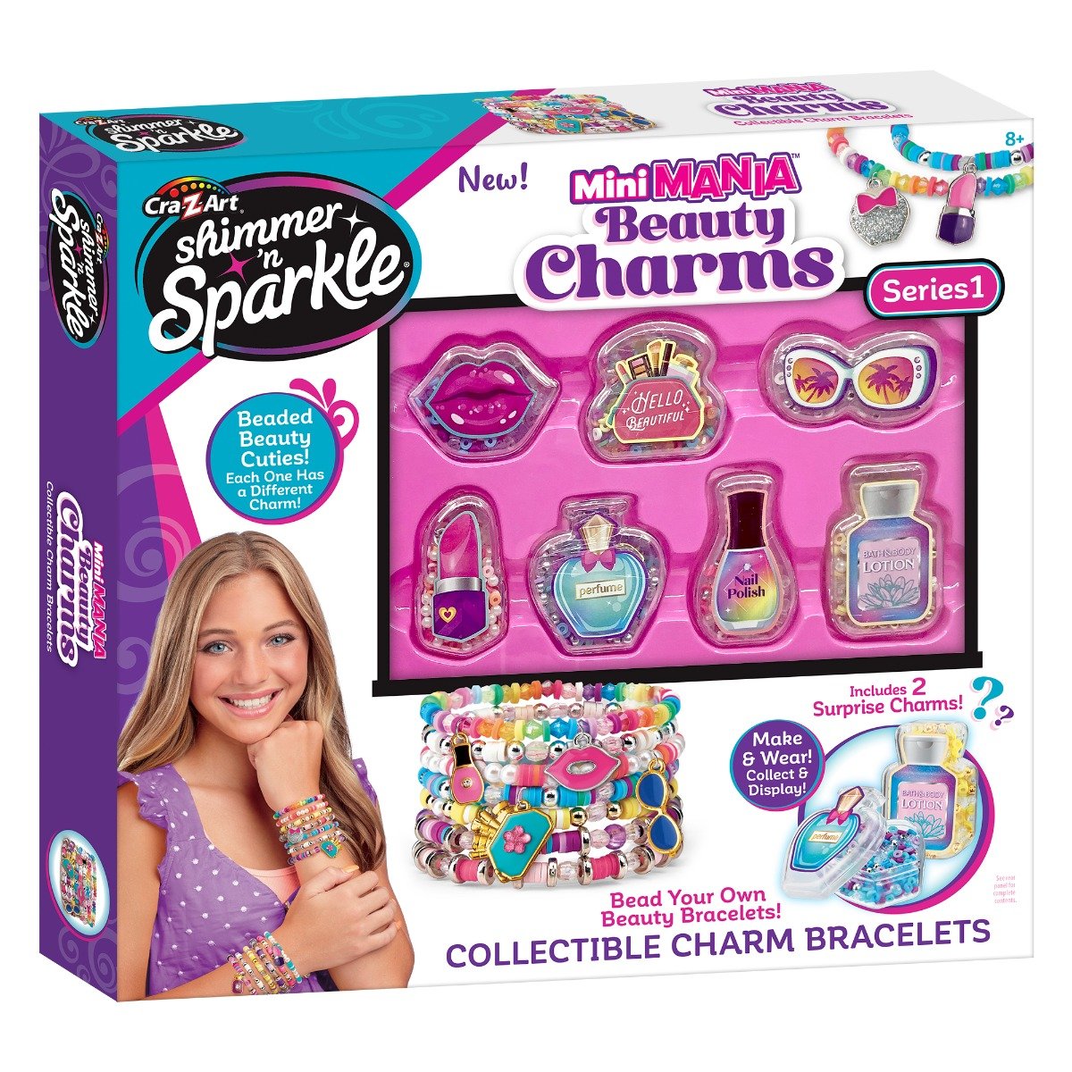 Set de creatie bratari, Cra-Z-Art, Mini Mania Beauty Charms
