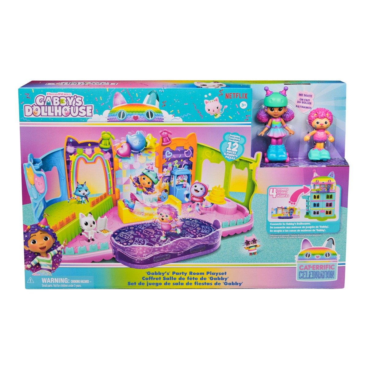 Set de joaca cu papusa, Gabbys Dollhouse, Party Room, 6069755