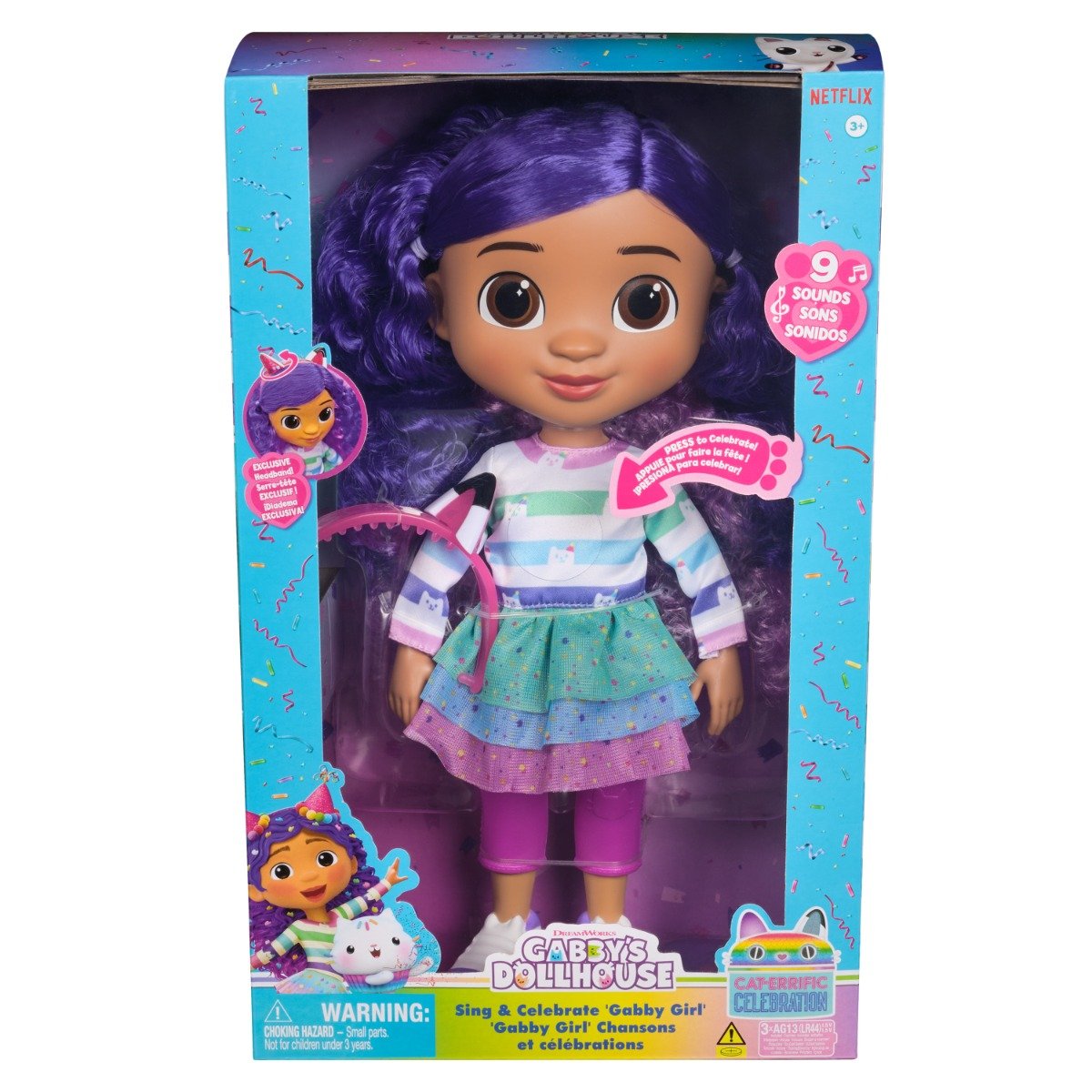 Papusa interactiva cu sunete, Gabbys Dollhouse, 33 cm, 6070859