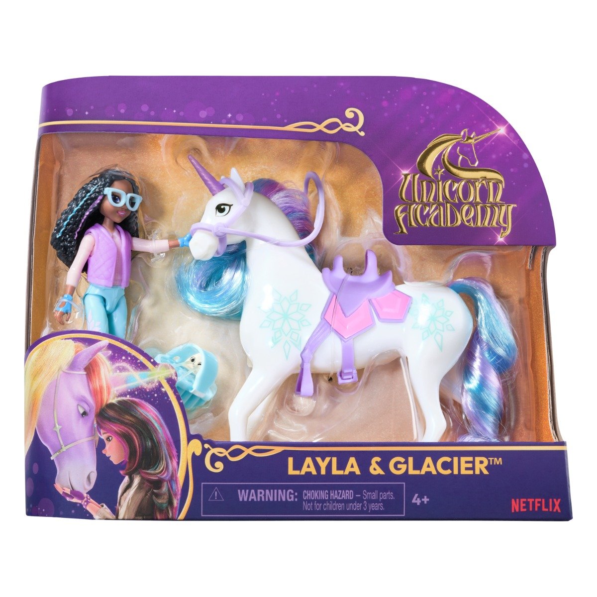 Set papusa Layla si unicornul Glacier, Unicorn Academy, 20149006