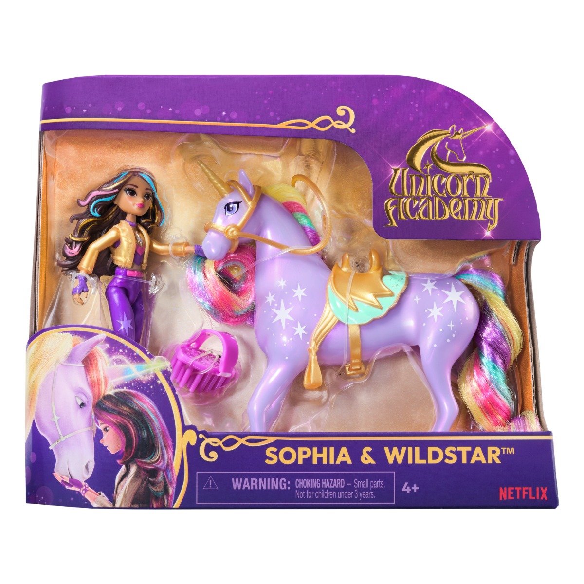 Set papusa Sophia si unicornul Wildstar, Unicorn Academy, 20149007