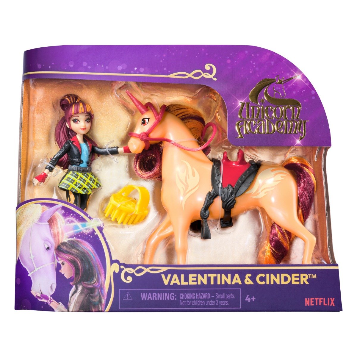 Set unicornul Cinder si papusa Valentina, Unicorn Academy, 20149008