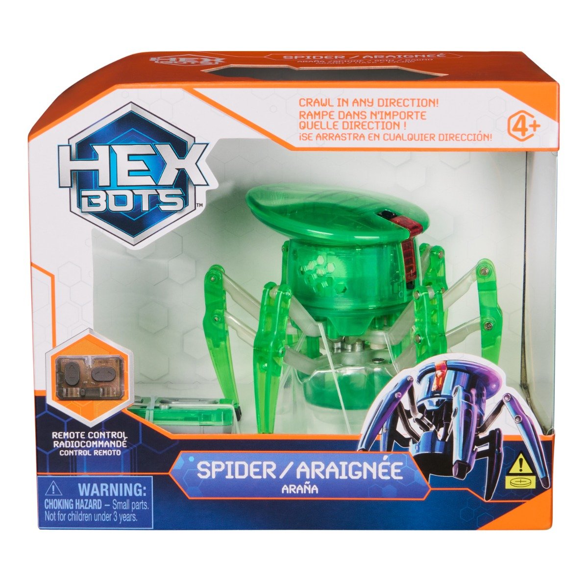 Paianjen interactiv cu telecomanda, Hexbug, Verde, 20149651