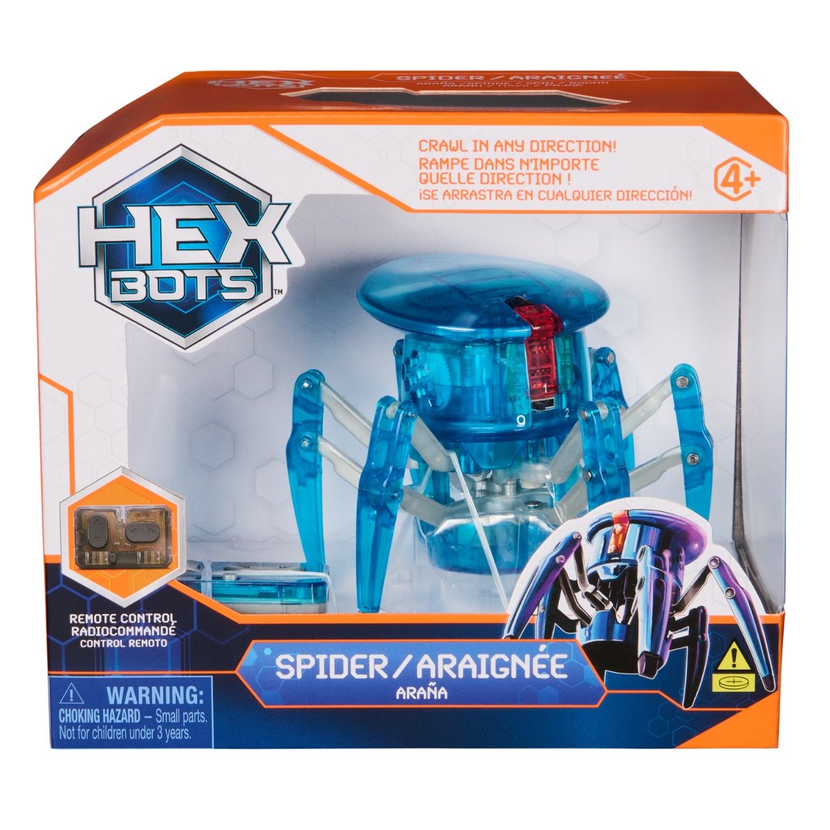 Paianjen interactiv cu telecomanda, Hexbug, Blue, 20149652