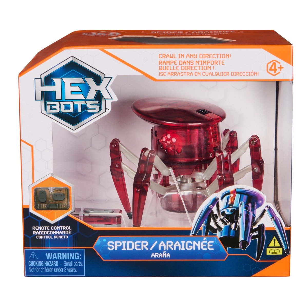 Paianjen interactiv cu telecomanda, Hexbug, Rosu, 20149654