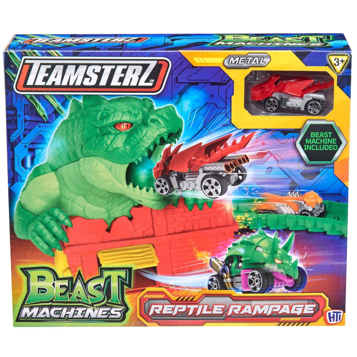 Set de joaca cu masinuta, Teamsterz Beast Machines Reptile Rampage