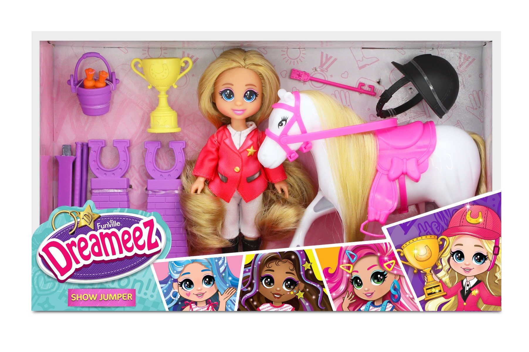 Papusa cu accesorii pentru calarie, Dreameez, Show Jumper