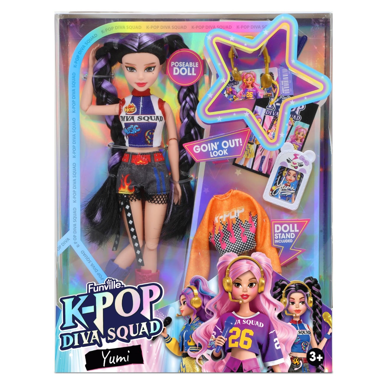Papusa cu accesorii, Dreameez, K-Pop, Diva Squad, Yumi, 29 cm