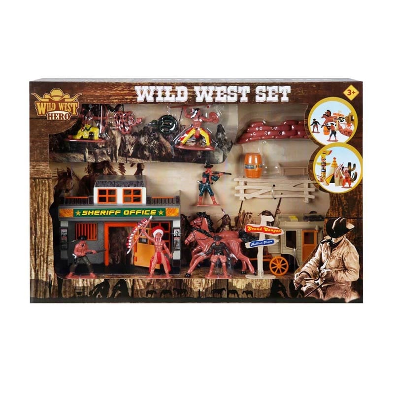 Set figurine, Wild West Hero, Cowboy si Indieni, Sheriff Office