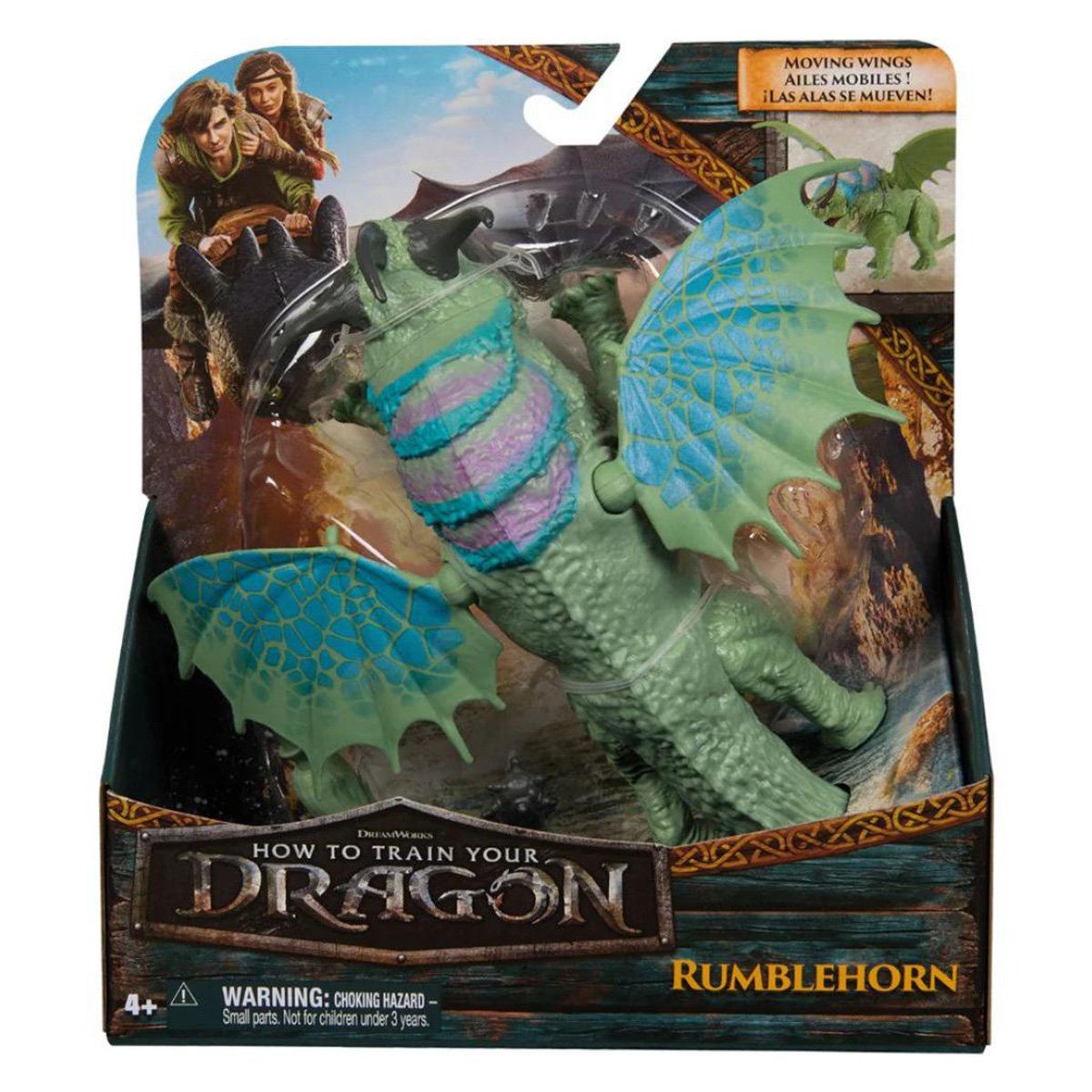 Mini figurina dragon, DreamWorks Dragons, Rumblehorn, 20153911