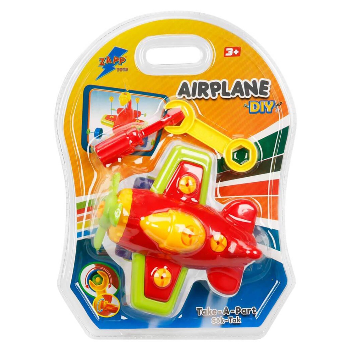 Set de asamblat avion, Zapp Toys