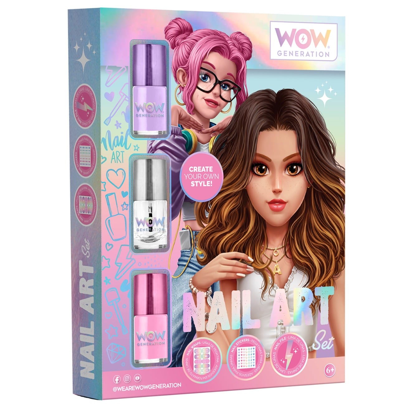 Set unghii cu accesorii, Wow Generation, Nail Art
