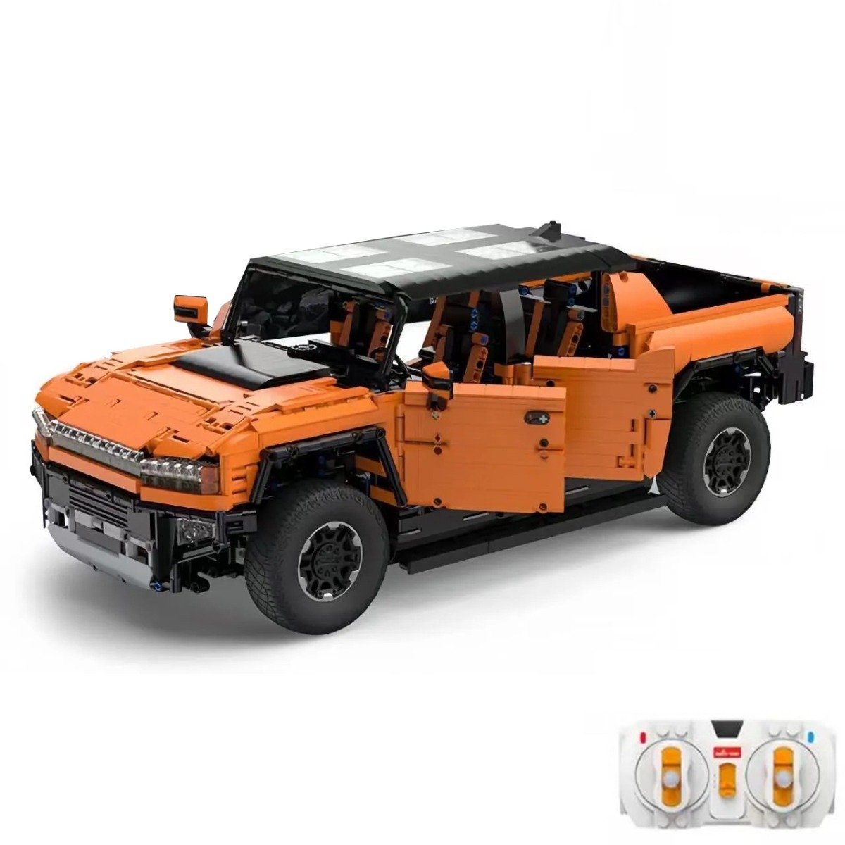 Set constructie masinuta cu telecomanda Rastar Hummer Ev 1:10 3851 piese