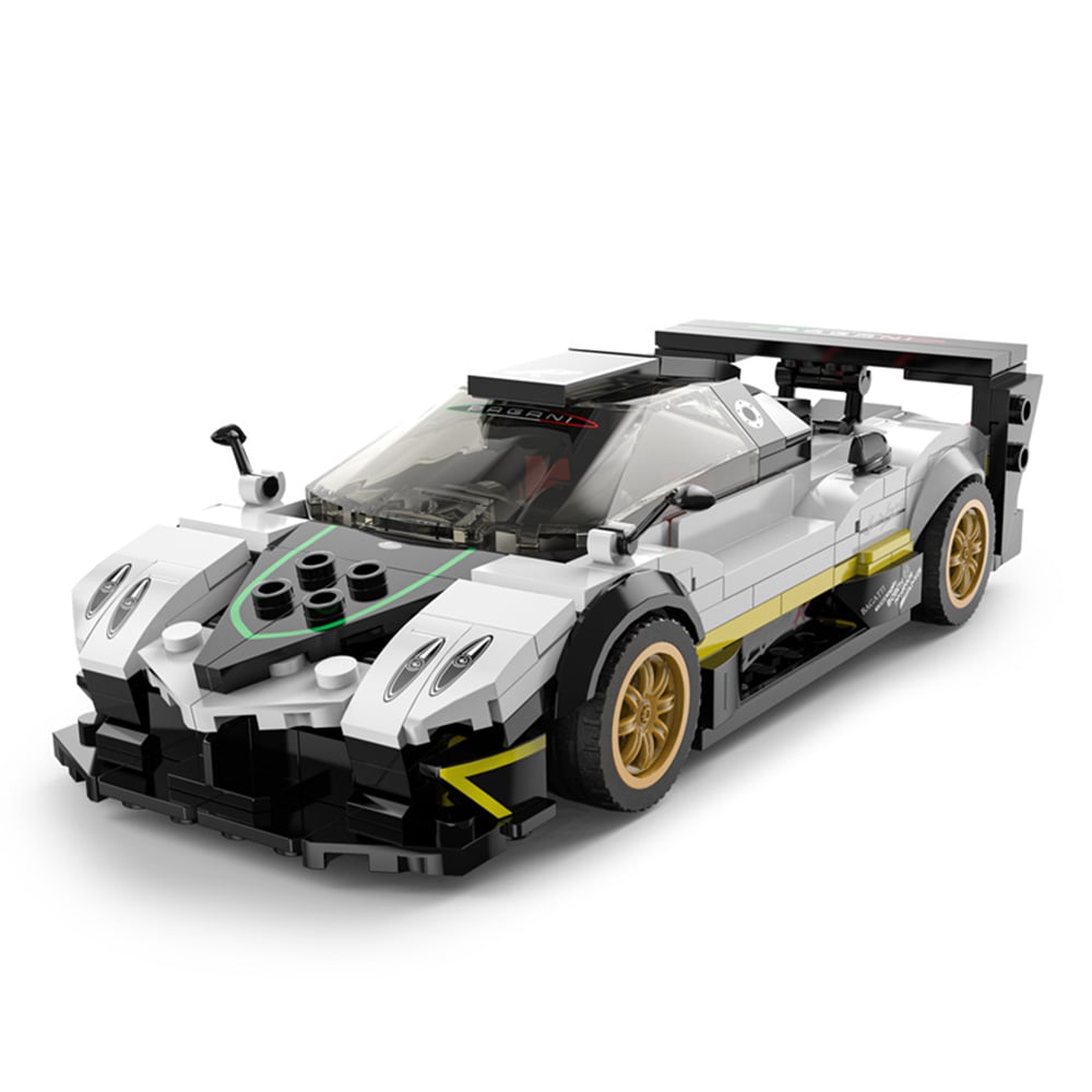 Set constructie masinuta Rastar Pagani Zonda R Alb 1:28 387 piese