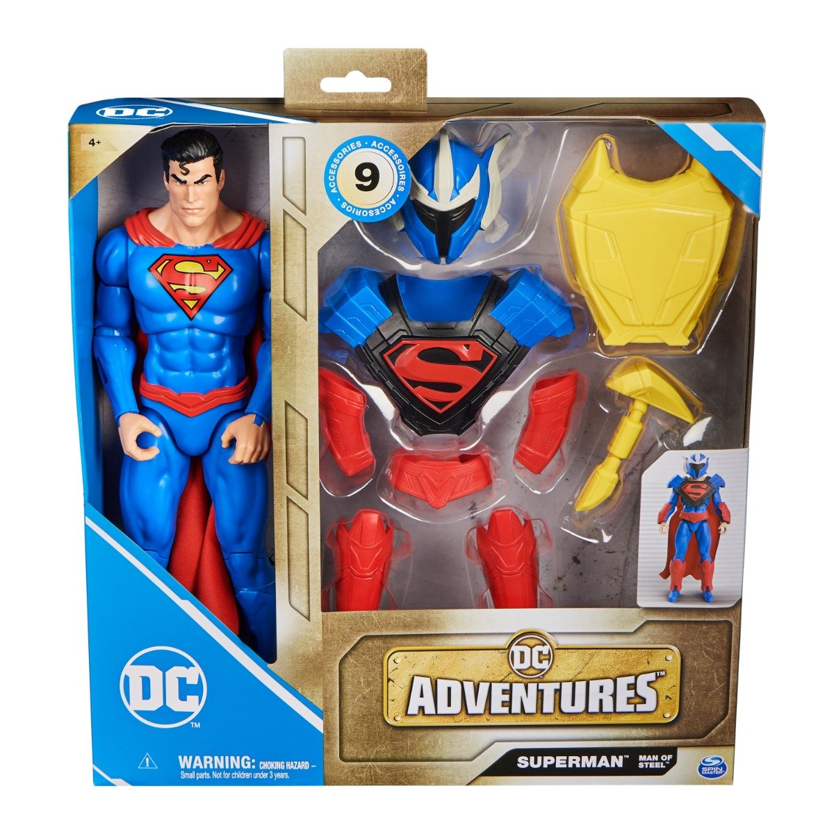 Figurina articulata, Dc Universe Adventures, Superman Man Of Steel, 30 cm, 6067957