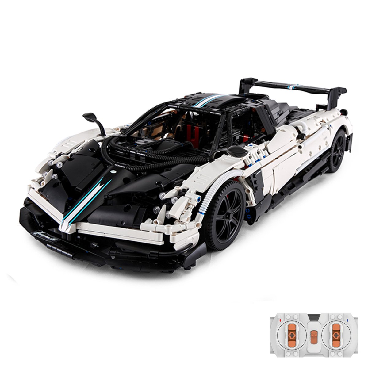 Set constructie masinuta cu telecomanda Rastar Pagani Huayra Alb 1:8 2899 piese