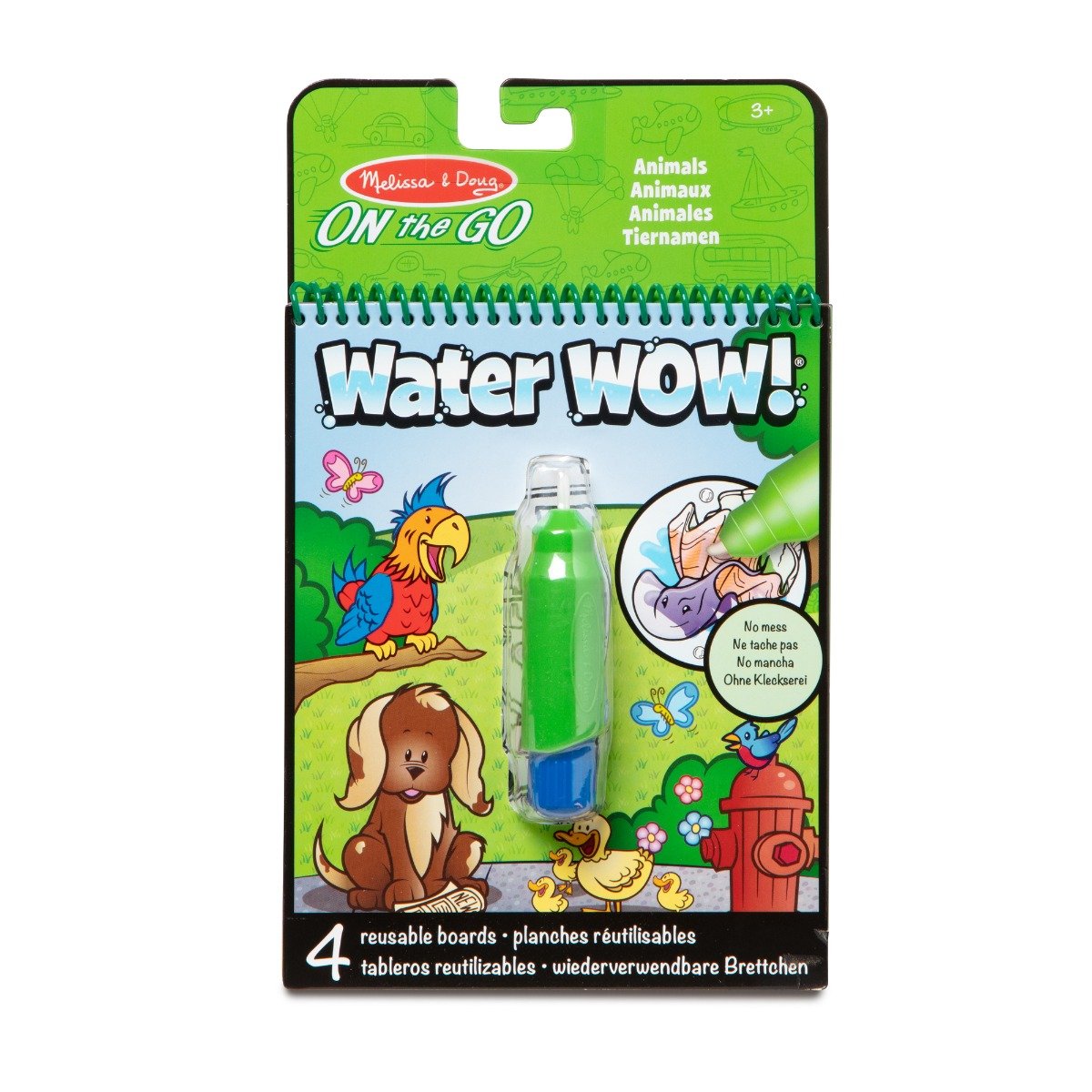 Set 4 planse de colorat cu apa, Melissa & Doug, Animale, 6074878