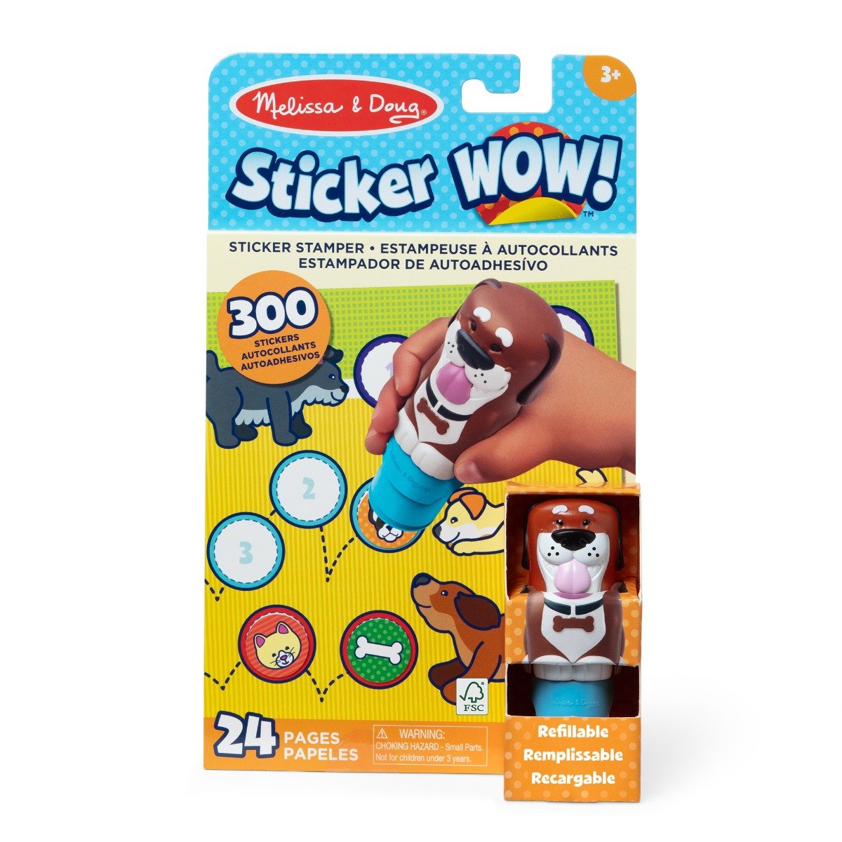 Set activitatati cu autocolante si stampila, Melissa & Doug, Sticker WOW, Catel, 6074891
