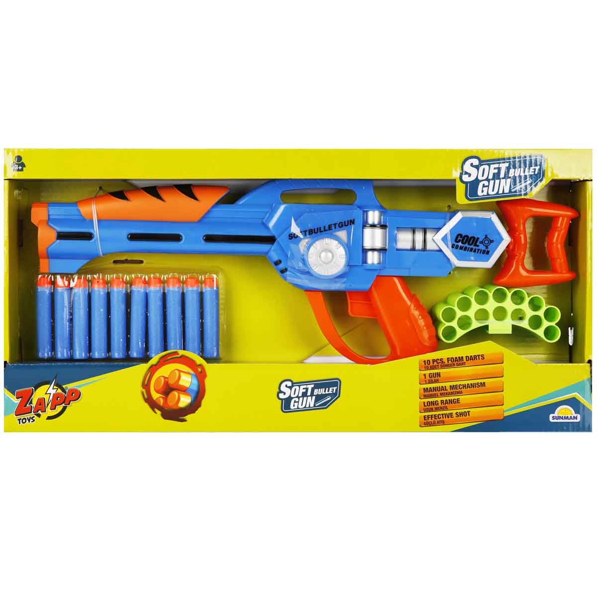 Pusca cu 10 sageti din burete, Zapp Toys, Shooting Rifle