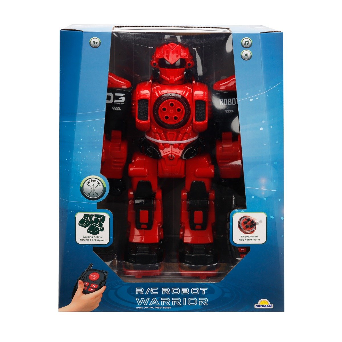 Robot interactiv cu lumini si sunete, Warrior, 34 cm