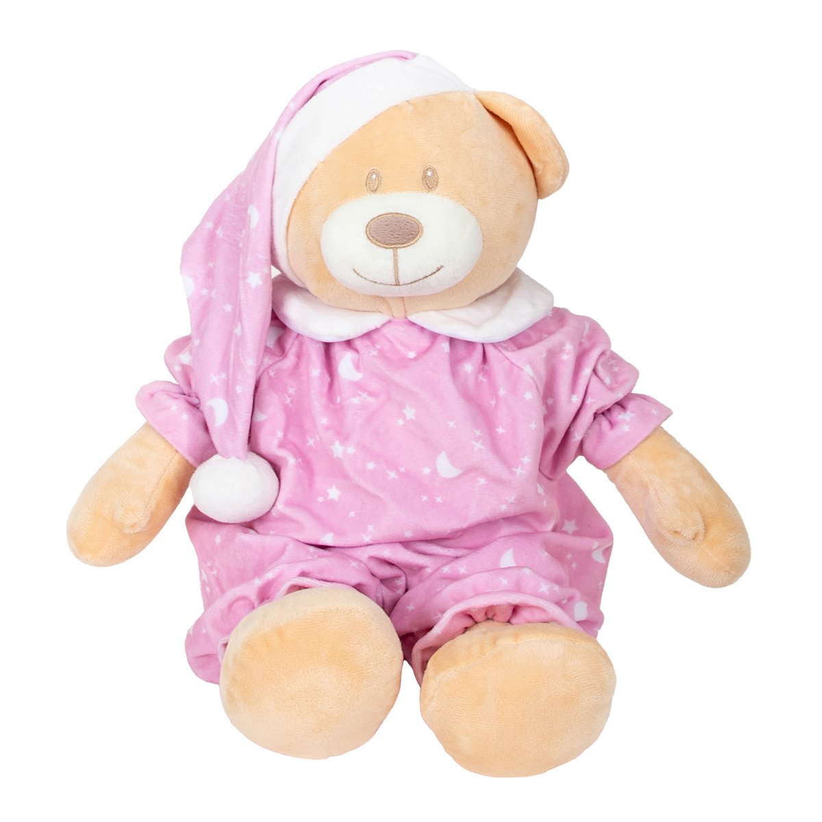 Ursulet de plus in pijama, Puffy Friends, Roz, 30 cm