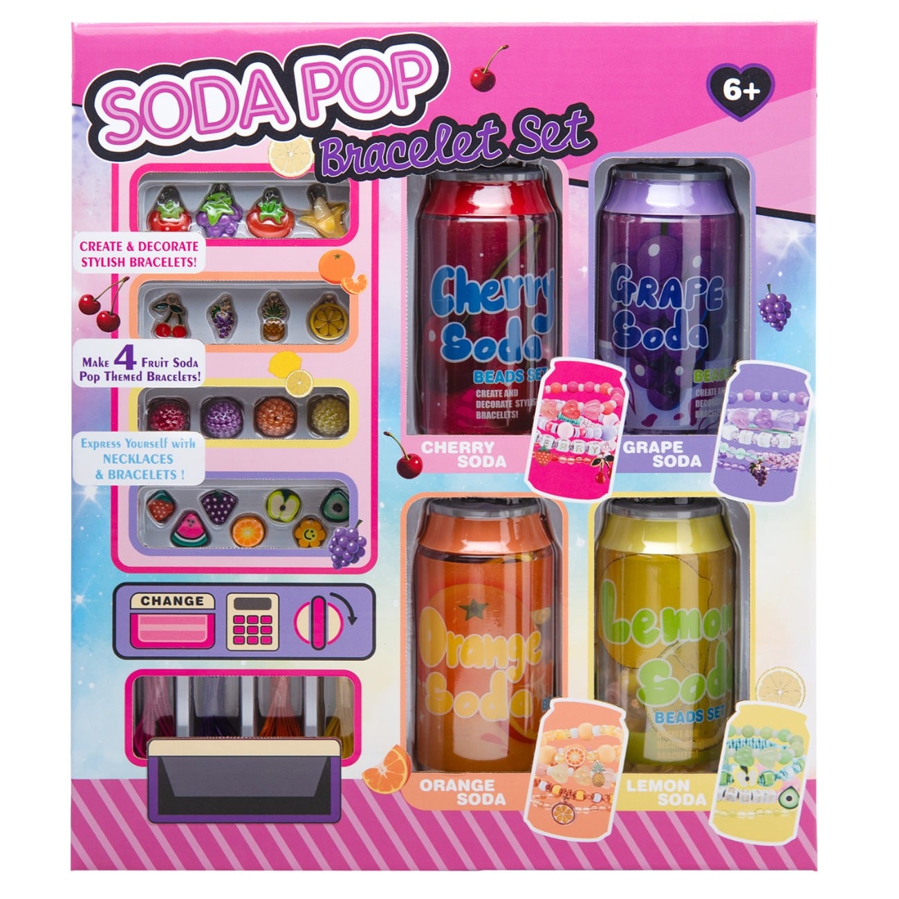 Set de confectionat bratari, Pretty Pinky, Soda Pop