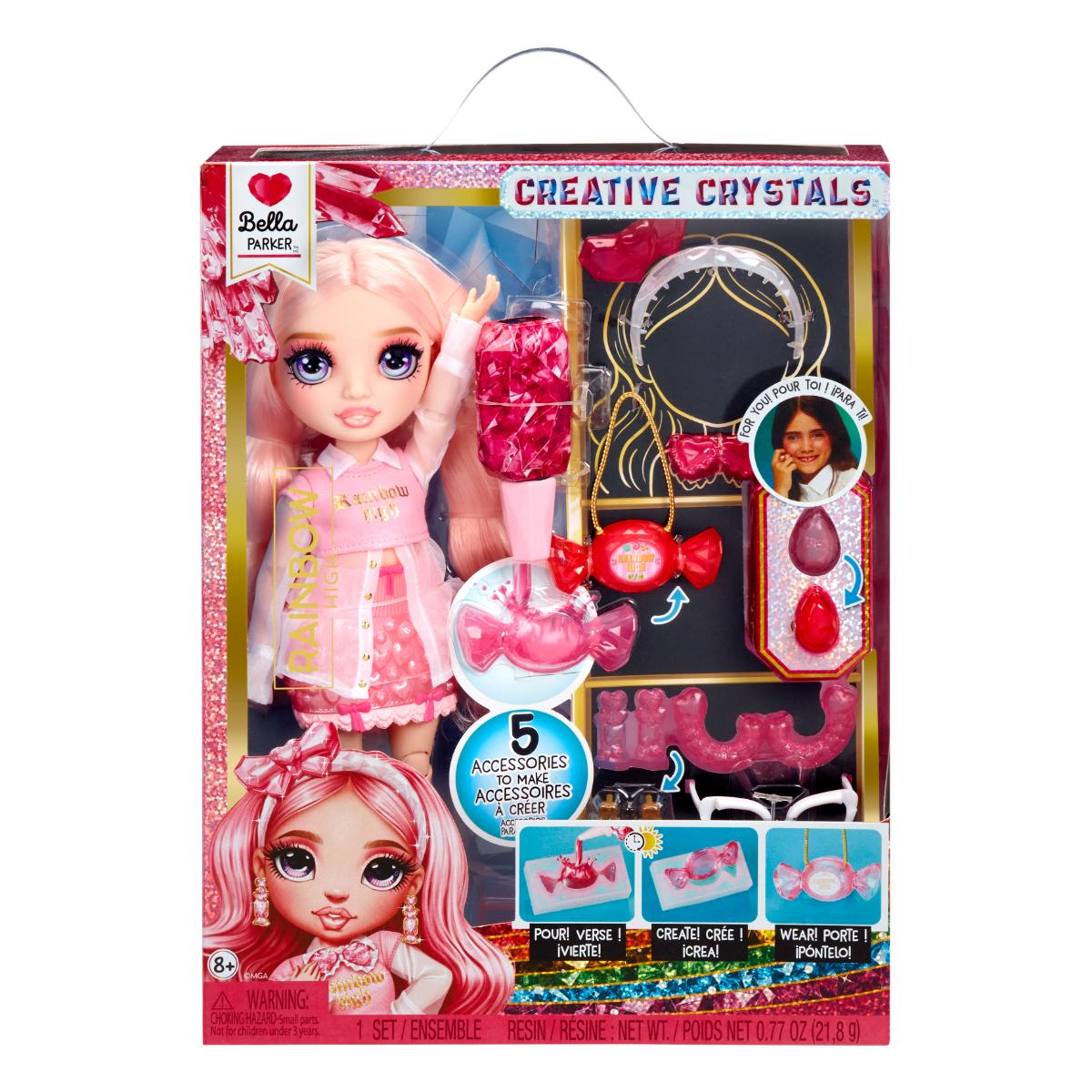 Papusa Rainbow High, Creative Crystals, Bella Parker, 121367EUC