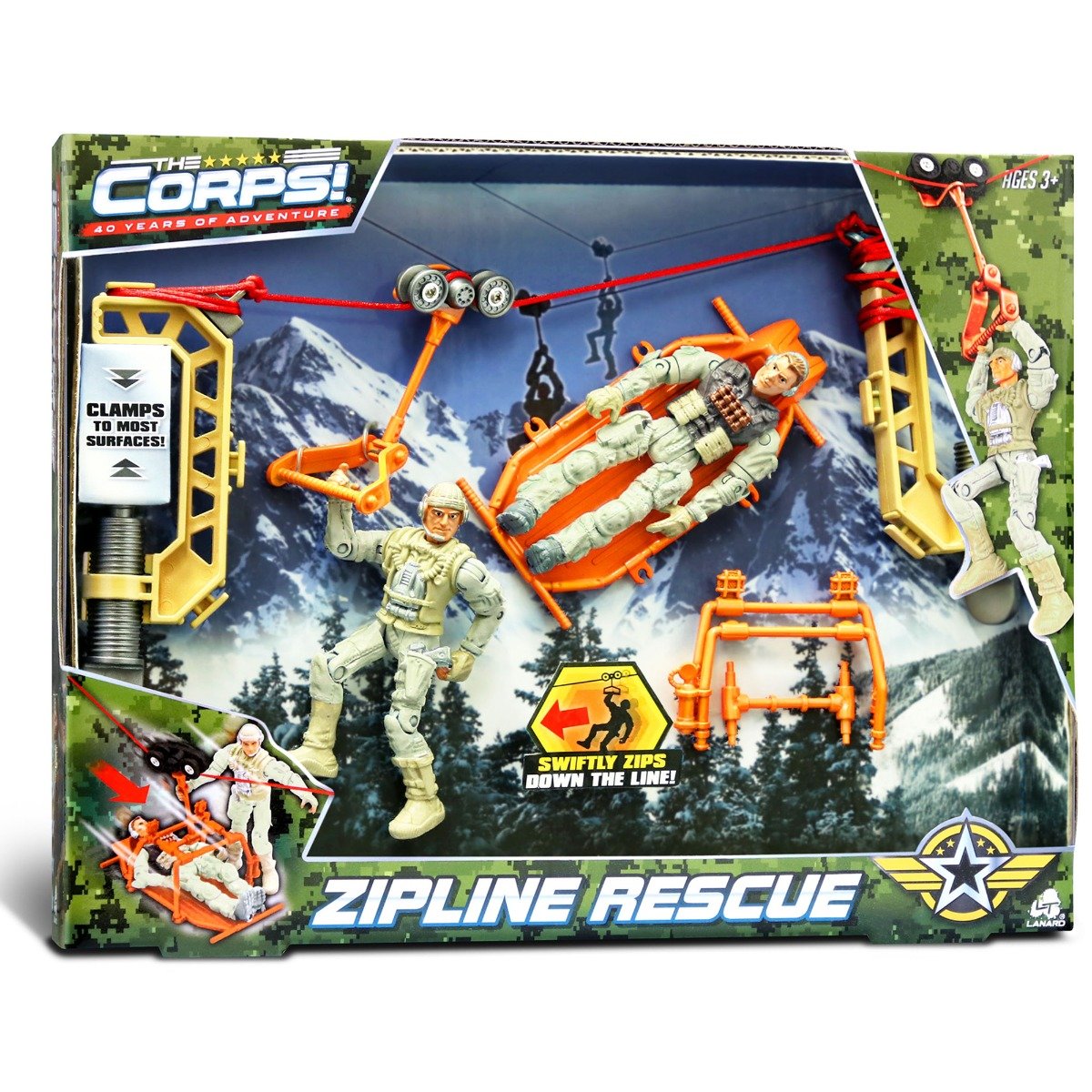 Set de joaca, Lanard Toys, The Corps Universe, Zipline Rescue