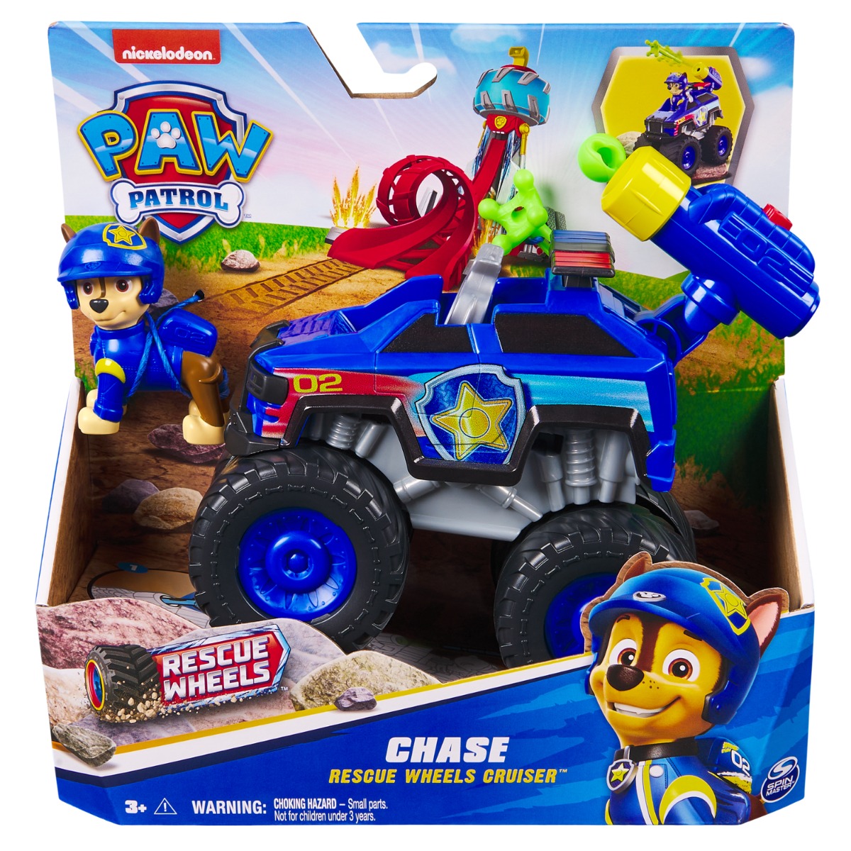 Masinuta cu figurina, Paw Patrol, Rescue Wheels Cruiser, Chase, 20145826