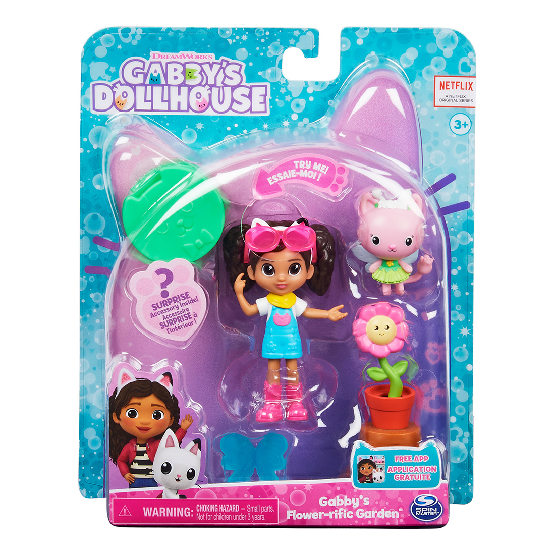 Set de joaca, papusa si accesorii, Gabby’s Dollhouse, Floarea din gradina Accesorii imagine noua responsabilitatesociala.ro