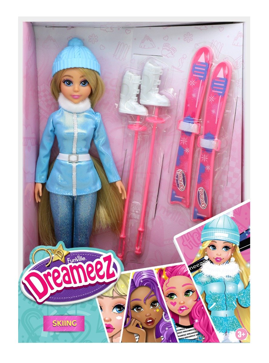 Papusa cu echipament de schi, Dreameez, 30 cm