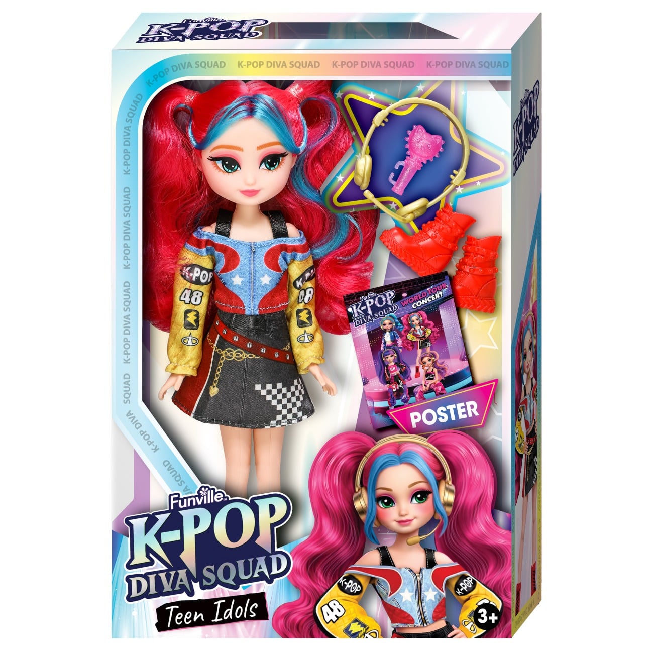 Papusa cu accesorii, Dreameez, K-Pop, Diva Squad, Teen Idols, Rin, 24 cm