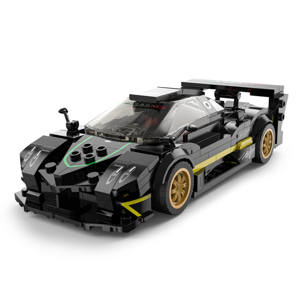 Set constructie masinuta Rastar Pagani Zonda R Negru 1:28 387 piese