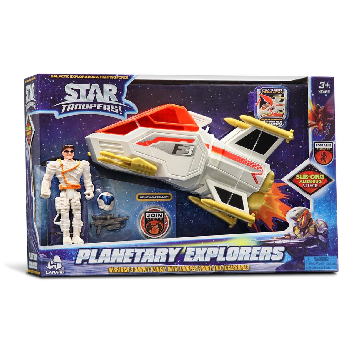 Set nava spatiala cu figurina, Star Troopers, Lanard Toys Figurina imagine noua responsabilitatesociala.ro
