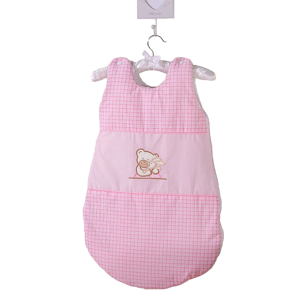 sac de dormit bebe mamo tato - ursulet si iepuras roz